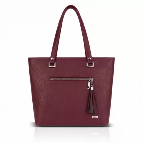 Zellia TD57 bordó merev női válltáska 35 x 30 x 12 cm