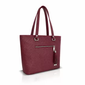 Zellia TD57 bordó merev női válltáska 35 x 30 x 12 cm