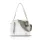 Zellia Zlb424F fehér-arany virág díszes női válltáska oldalpánttal 28 x 28 x 8 cm