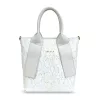  Zellia vzor hadej kože biela dámska kabelka 26 × 25 cm