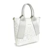  Zellia vzor hadej kože biela dámska kabelka 26 × 25 cm