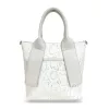  Zellia vzor hadej kože biela dámska kabelka 26 × 25 cm