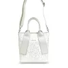  Zellia vzor hadej kože biela dámska kabelka 26 × 25 cm