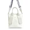  Zellia vzor hadej kože biela dámska kabelka 26 × 25 cm