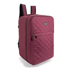    Batoh na príručnú batožinu Zellia Hz-104 bordový Vizz Air Ryanair - prešívaný - vodoodpudivý 40 X 25 X 20 Cm