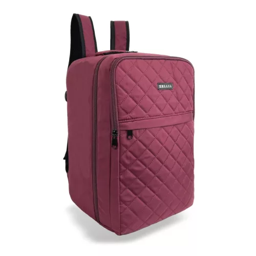  Batoh na príručnú batožinu Zellia Hz-104 bordový Vizz Air Ryanair - prešívaný - vodoodpudivý 40 X 25 X 20 Cm