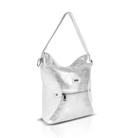    Dámska kabelka cez rameno Zellia TD25001 v bielo-striebornej farbe 35 × 29 × 12 cm