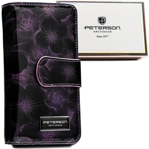  Dámska kožená peňaženka Peterson fialovej farby 16,5 x 9 x 3 cm