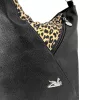  Zellia 17008 čierna taška cez rameno so vzorom ocelota 36 x 34 x 14 cm