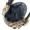  Dámska čierna taška cez rameno Zellia s leopardím vzorom, batoh