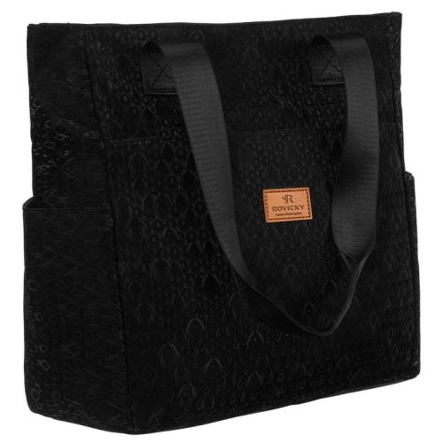 Rovicky R-Tz-01-2417 Black W07 fekete állat mintás shopper táska 30 x 28 x 15 cm