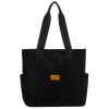Rovicky R-Tz-01-2417 Black W07 fekete állat mintás shopper táska 30 x 28 x 15 cm