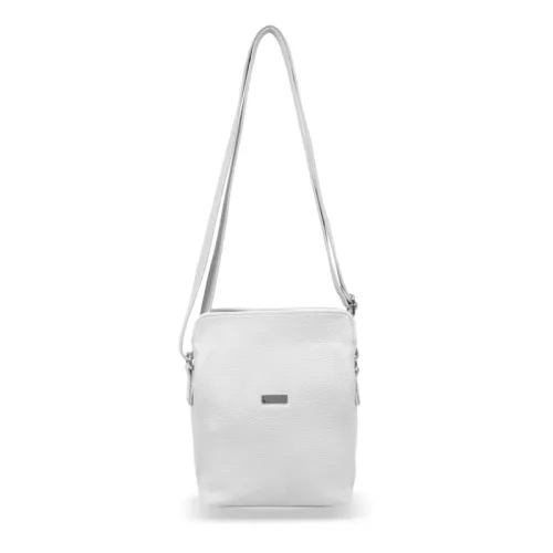  Biela dámska bočná taška Zellia 21 × 18 cm