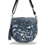  Dámska bočná kabelka Zellia Zlb12 tmavomodrá-strieborná - listová -