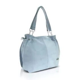   Zellia Zlb393 babakék női velúr válltáska 30 x 29 x 12 cm