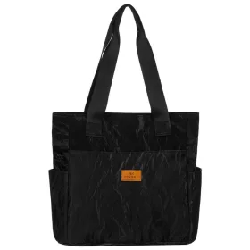    Rovicky R-Tz-01-2356 Čierna nákupná taška W01 s mramorovým vzorom 30x 28 x 15 cm