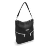  Čierna dámska taška cez rameno Zellia, bočná taška 38 × 25 cm