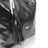  Dámska lakovaná čierna taška cez rameno Zellia, bočná taška