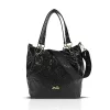 Zellia Zlb475 Mozaik fekete lakk női válltáska 34 x 29 x 14 cm