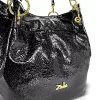 Zellia Zlb475 Mozaik fekete lakk női válltáska 34 x 29 x 14 cm