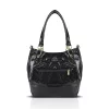 Zellia Zlb475 Mozaik fekete lakk női válltáska 34 x 29 x 14 cm