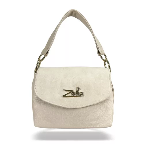  Dámska crossbody kabelka Zellia 25101 béžová - semišová -