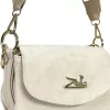  Dámska crossbody kabelka Zellia 25101 béžová - semišová -