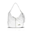 Zellia 23069 fehér-arany steppelt hobó női válltáska 32 x 29 x 8,5 cm