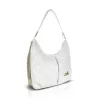 Zellia 23069 fehér-arany steppelt hobó női válltáska 32 x 29 x 8,5 cm
