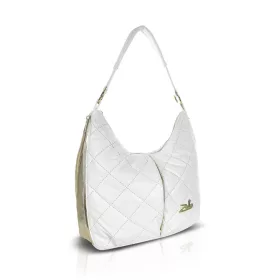   Zellia 23069 fehér-arany steppelt hobó női válltáska 32 x 29 x 8,5 cm