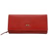  Červená dámska kožená peňaženka Peterson s RFID ochranou 18,5×10 cm