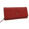  Červená dámska kožená peňaženka Peterson s RFID ochranou 18,5×10 cm