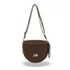  Dámska crossbody kabelka Zellia 21028 hnedá semišová 23 x 23 x 11 cm