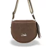  Dámska crossbody kabelka Zellia 21028 hnedá semišová 23 x 23 x 11 cm