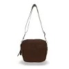  Dámska crossbody kabelka Zellia 21028 hnedá semišová 23 x 23 x 11 cm
