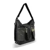  Dámska taška cez rameno, batoh Zellia 24157 v čierno-grafitovej farbe, rozmery 31 x 31 x 13 cm