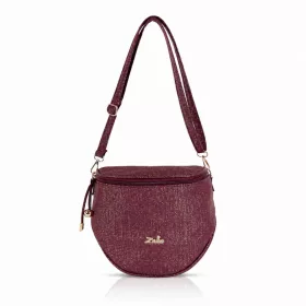   Zellia Zlb12 Shimmer bordó női patkótáska 34 x 29 x 14 cm