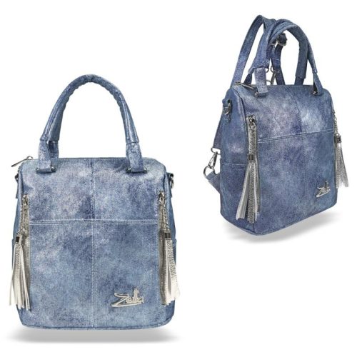 Zellia 24122 Jeans Blue - kék női hátizsák 26 x 24 x 14 cm