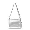 Dámska crossbody kabelka Zellia Zlb210 striebornej farby 25 x 17 x 9 cm