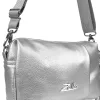  Dámska crossbody kabelka Zellia Zlb210 striebornej farby 25 x 17 x 9 cm