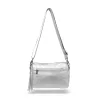  Dámska crossbody kabelka Zellia Zlb210 striebornej farby 25 x 17 x 9 cm