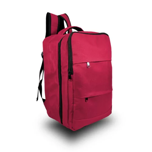  Zellia batoh Hz-103 so vzorom, červený - 40 x 25 x 20 cm