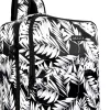  Batoh na príručnú batožinu Zellia Hz-104 A2041 F čiernobiely rastlinný vzor WizzAir Ryanair - vodeodolný - 40 x 25 x 20 cm