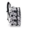  Batoh na príručnú batožinu Zellia Hz-104 A2041 F čiernobiely rastlinný vzor WizzAir Ryanair - vodeodolný - 40 x 25 x 20 cm