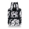  Batoh na príručnú batožinu Zellia Hz-104 A2041 F čiernobiely rastlinný vzor WizzAir Ryanair - vodeodolný - 40 x 25 x 20 cm