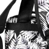  Batoh na príručnú batožinu Zellia Hz-104 A2041 F čiernobiely rastlinný vzor WizzAir Ryanair - vodeodolný - 40 x 25 x 20 cm