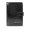  Dámske puzdro na karty Zellia Hz-128 D266 - 4001 čierne lakované 11,5 x 7,5 x 2 cm