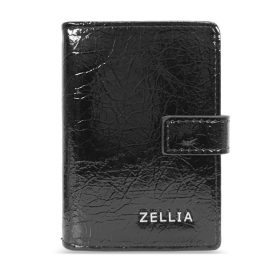    Dámske puzdro na karty Zellia Hz-128 D266 - 4001 čierne lakované 11,5 x 7,5 x 2 cm