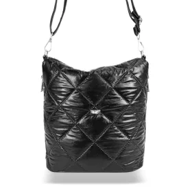    Dámska bočná kabelka Zellia Zvn23015 čierna prešívaná - vodoodpudivá -