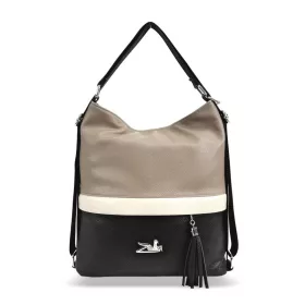    Dámska trikolórová taška cez rameno Zellia 24040, ktorú možno premeniť na batoh, 37 x 32 x 12 cm